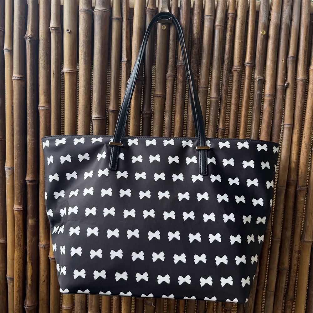 KATE SPADE nylon large bow print tote bag - Picture 3 of 10